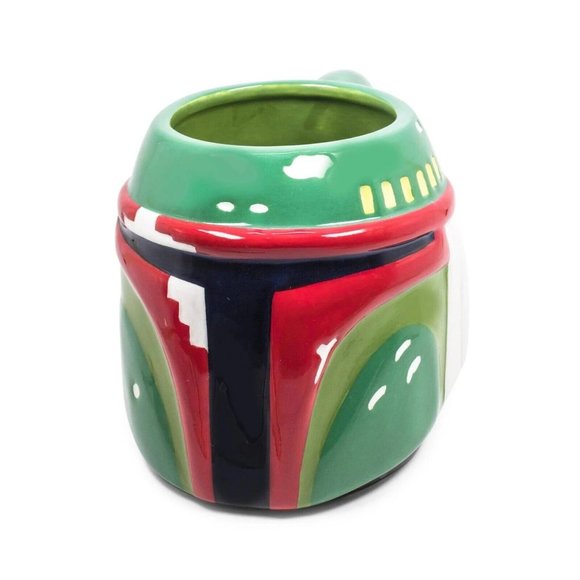 STAR WARS MANDALORIAN BOBA FETT Coffee Mug Cup Helmet Ceramic 20oz - Picture 1 of 4